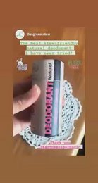 Organic Certified Natural Deodorant - Jasmine 100ml - I piece - 100% recycled paper packaging