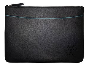 LAC VIEW laptop sleeve with black front pocket, 38cm Lavender border