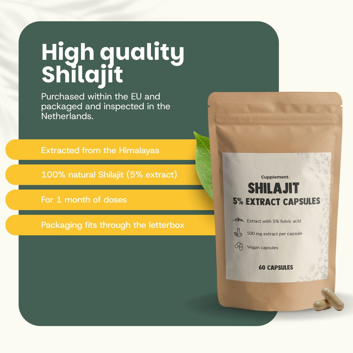 Estratto di Shilajit (5%) Capsule 500 mg - 60 Capsule
