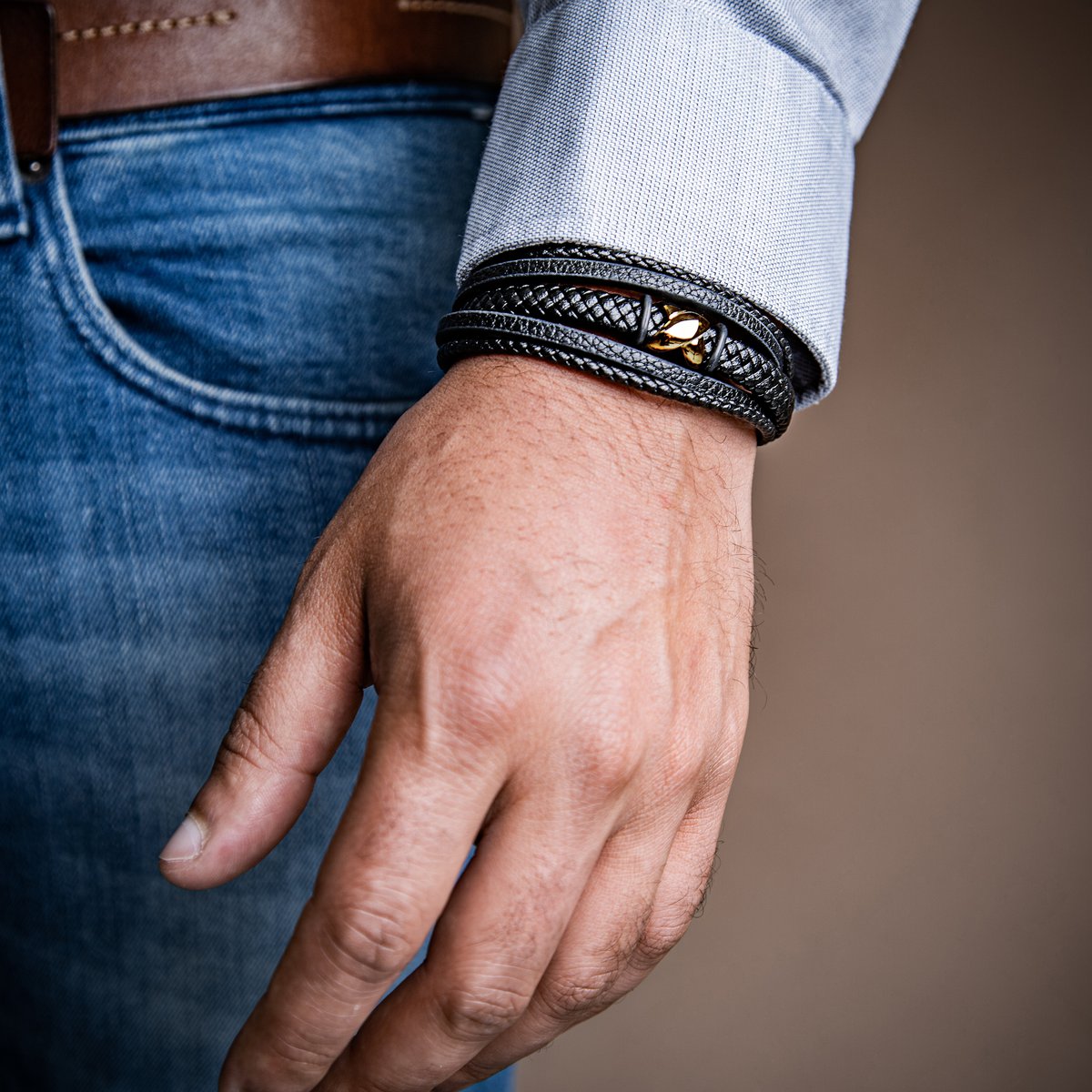 Bracelet en cuir "Flacon"