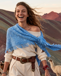 Cashmere scarf LA PAZ hand crocheted triangle