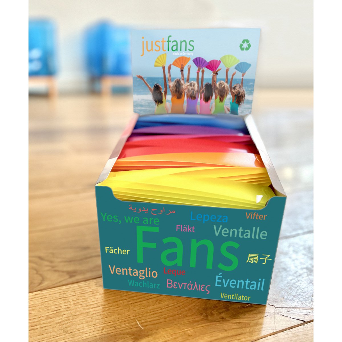 Fans, hand fans, fan, counter box, ten colors
