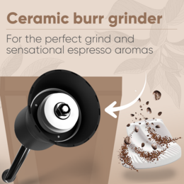 Macinacaffè manuale in ceramica con 8 modalità di macinatura regolabili