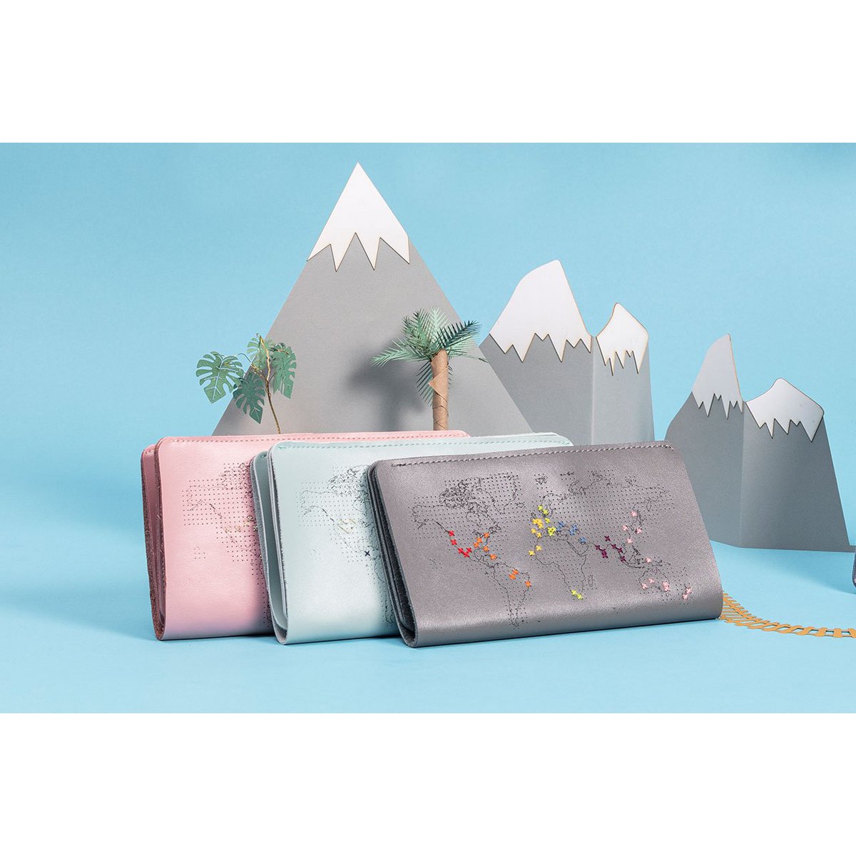 Portefeuille de voyage Stitch - Gris