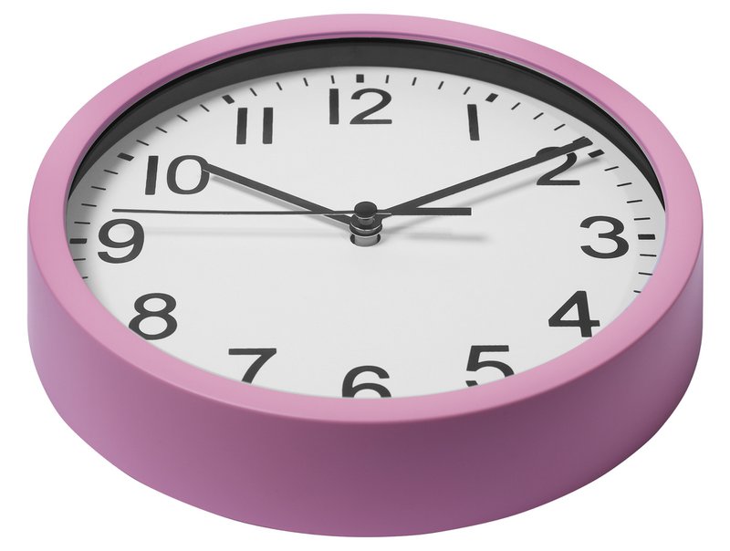 Wanduhr - Ø 17,7 cm, rosa
