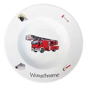 Brandweer soepbord met of zonder uw gewenste naam