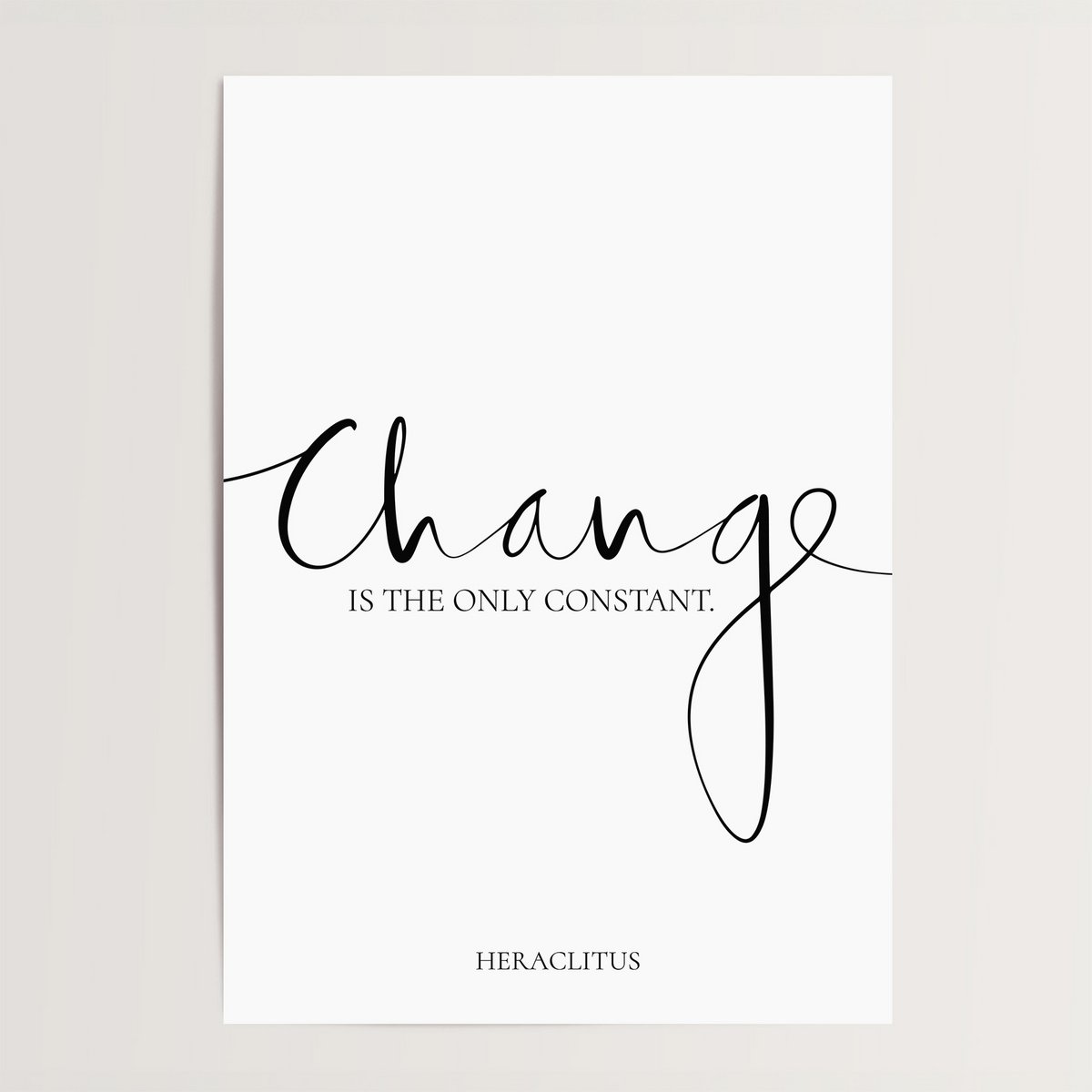 Poster: Change is the only constant