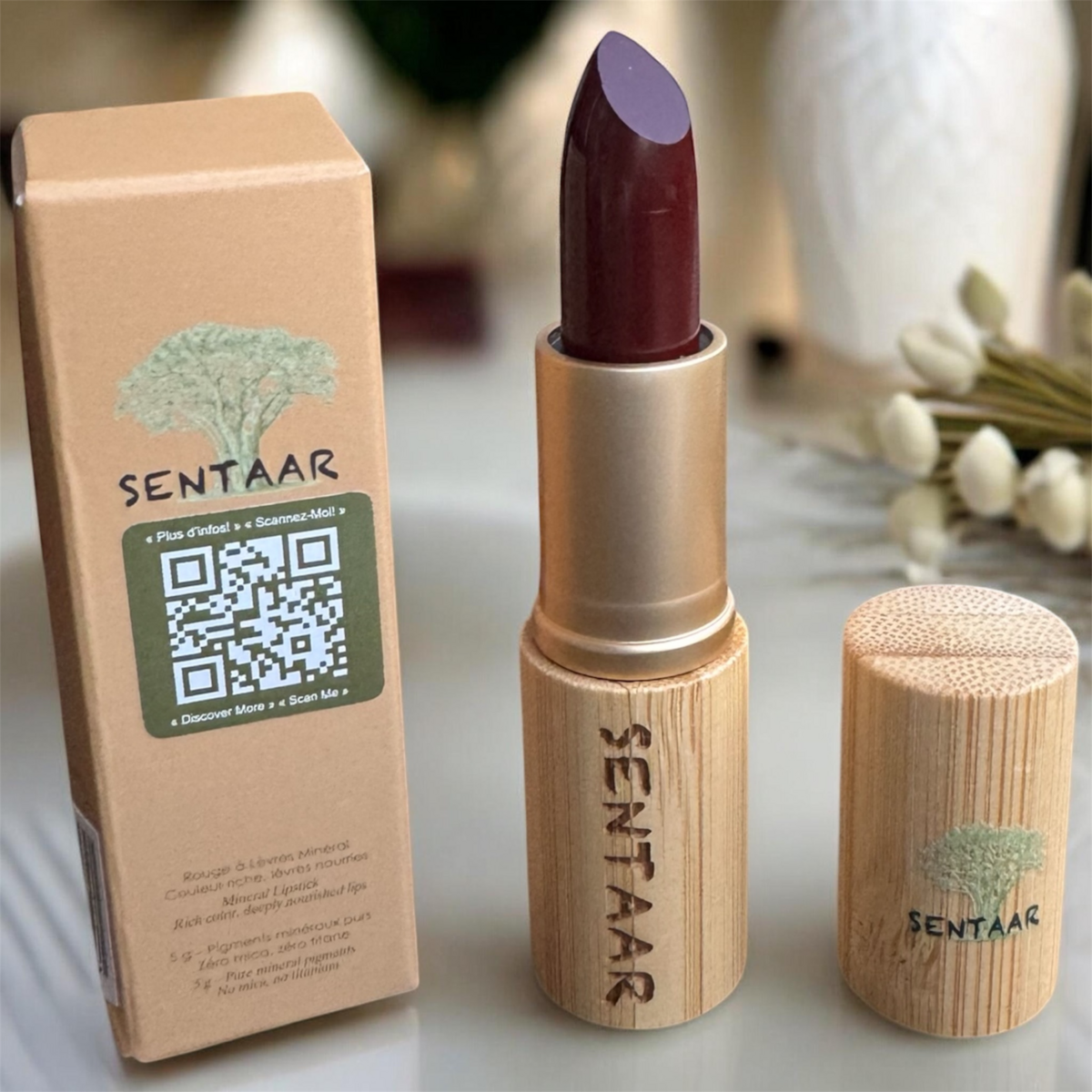 RUBIS Moisturizing Mineral Lipstick – Long Lasting – Without Natural Mica
