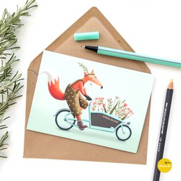 Fiori di bici da carico di auguri