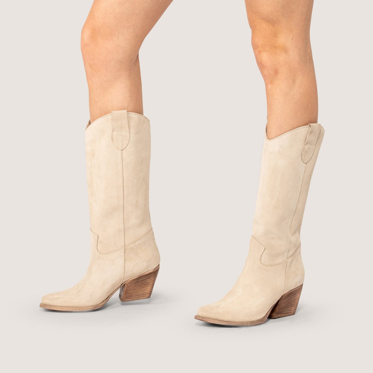 Noa Beige Texan Støvler