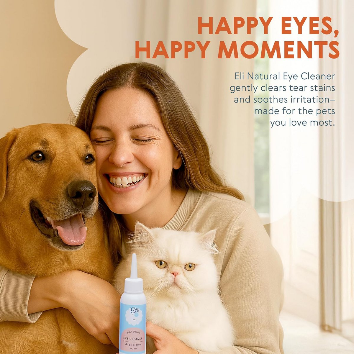 Natural eye cleaner for dogs and cats 100 ml