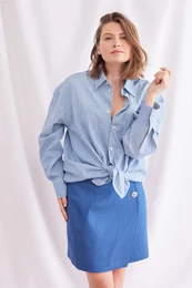 Camicia e cuori a strisce di cotone