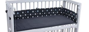 tiSsi® SOPHIE bumper / insert gray stars 90x40 cm