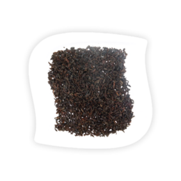 Dark, loose-leaf Ceylon black tea with a rich, full-bodied flavor and a hint of sweetness.