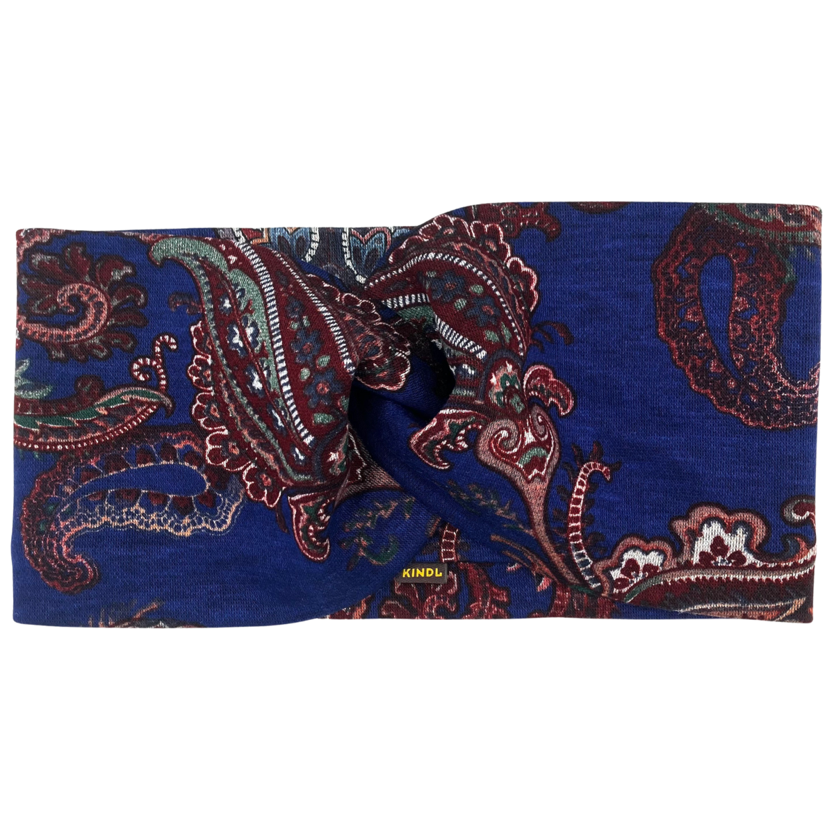 Stirnband Haarband Blau Paisley Ponte Jersey