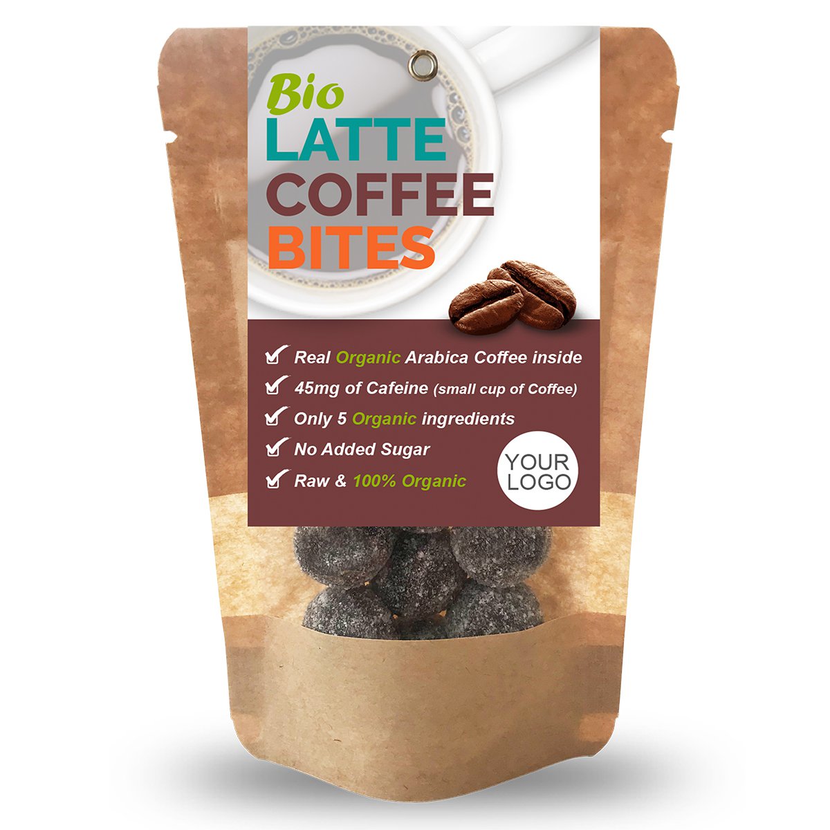 Personalized Bio Latte Coffee Bites