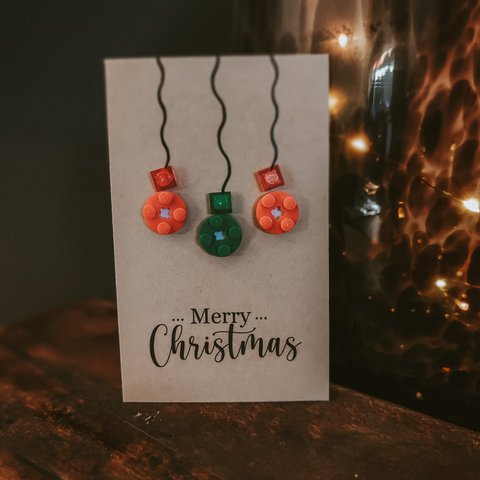 LEGO-kerstkaart | kerstballen
