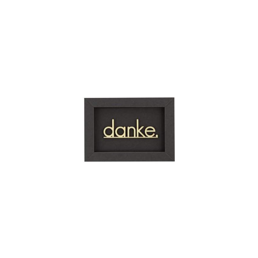 THANK YOU frame card wood lettering magnet