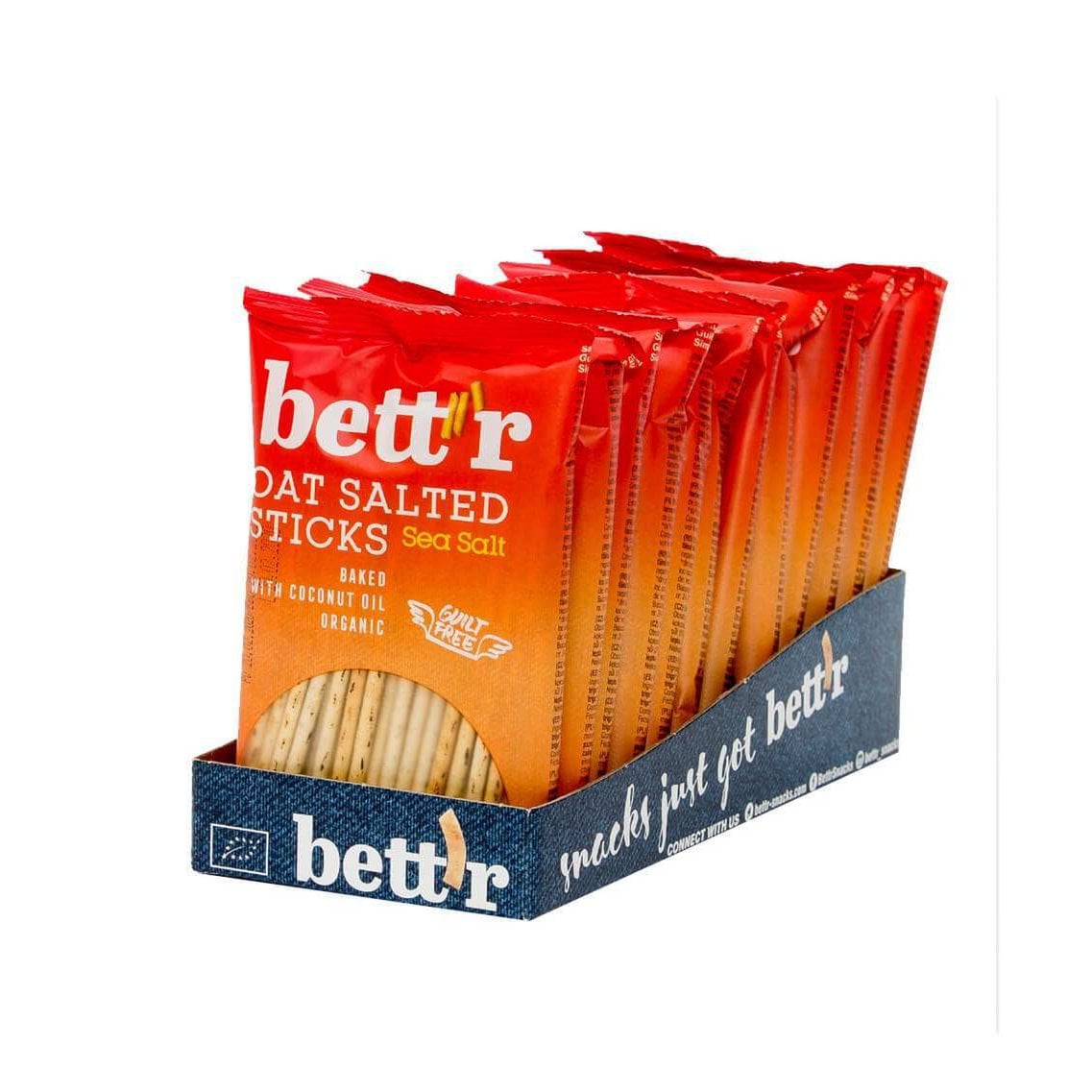 Oat Salted Sticks Sea Salt, organic, Bett'r, 50g