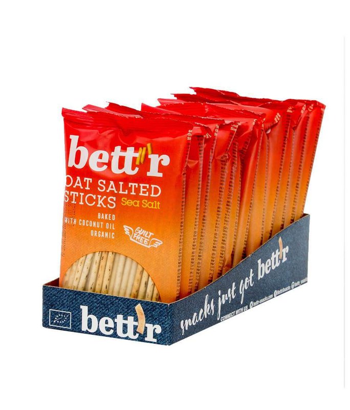 Oat Salted Sticks Sea Salt, organic, Bett'r, 50g