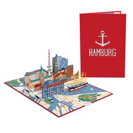 Pop-upkaart van Hamburg
