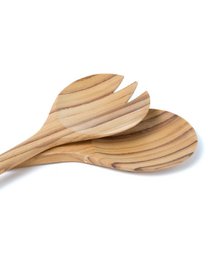 Serang natural teak wood salad spoons