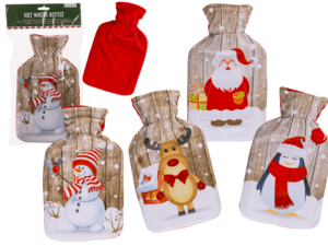 Wärmflasche Weihnachtsmann, Pinguin,