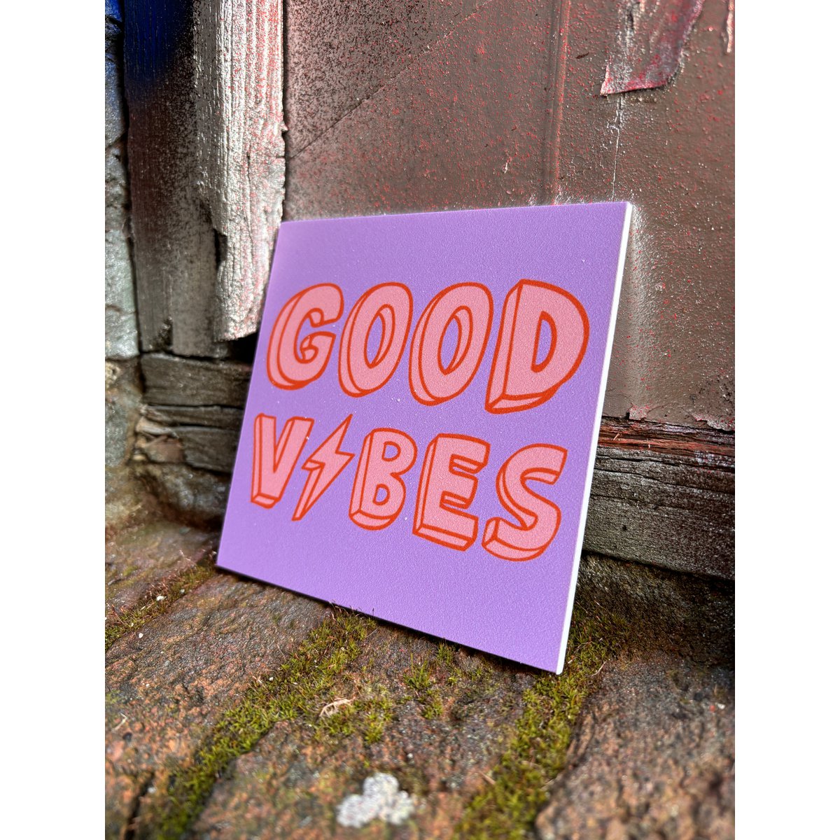 Forex tegeltje 10x10cm - Good vibes - #101030425