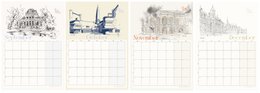 2027 Kalender Amsterdam Ikoner - A3 - Månedskalender, Vægkalender