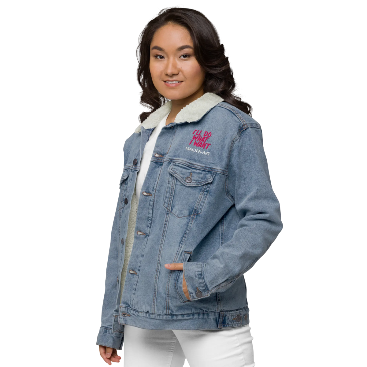 Denim sherpa jacket REBEL GIRL