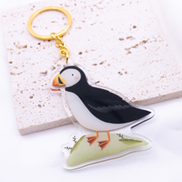 Keychain Puffin Island made of acrylic - gift travel key ring puffin