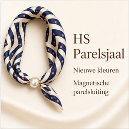 HS Pearl Scarf New Colors - Magnetic Pearl Closure