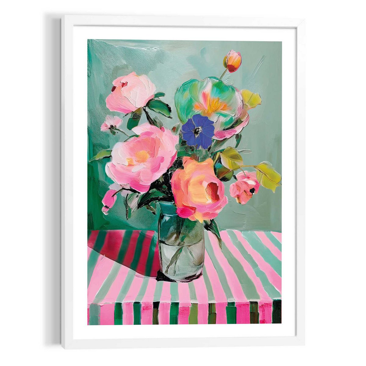 Gerahmtes Bild Art Frame Blumen auf dem Tisch 70x50