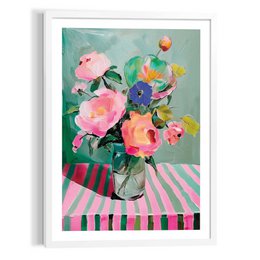 Maleri Kunstramme Blomster på bordet 70x50