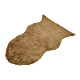Faux fur made of brown polyester (W/H) 90x60cm