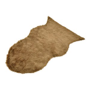 Faux fur made of brown polyester (W/H) 90x60cm