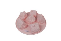 Moule à pâtisserie en silicone rose pastel maisons 26,5x6 cm Isabelle Rose