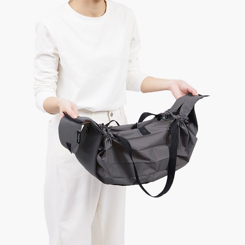 Sac shopping compact pliable Shupatto taille L - Anthracite (Sumi)