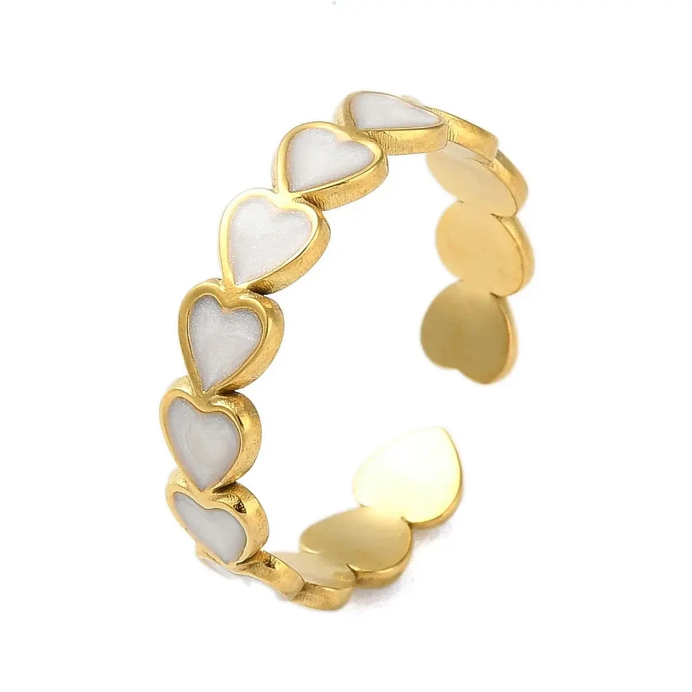LOUIZ White Heart Ring