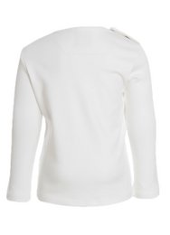 T-shirt met lange mouwen, wit met konijnenprint vooraan