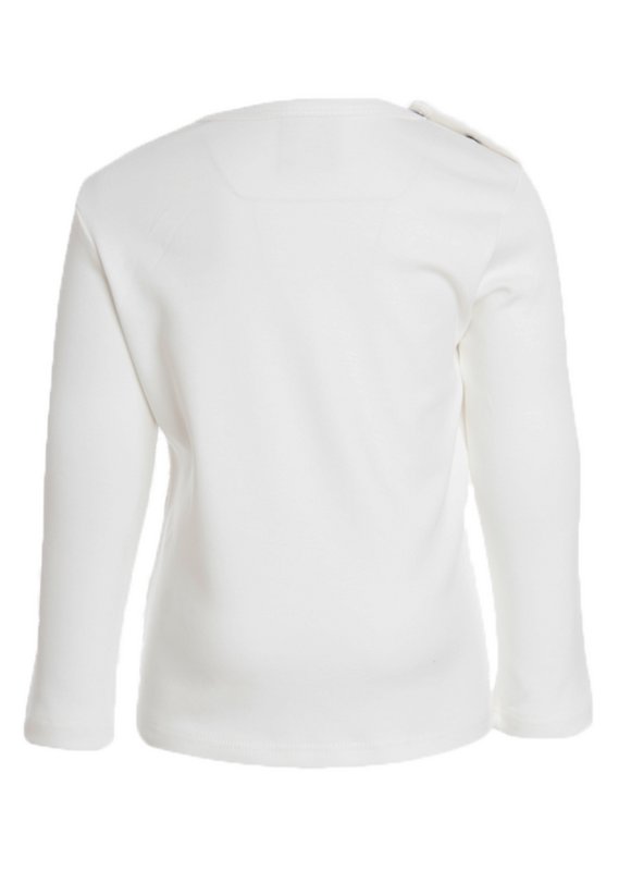 T-shirt met lange mouwen, wit met konijnenprint vooraan
