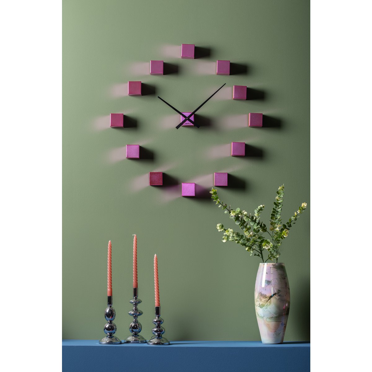 Vægur DIY Cubic Metallic
