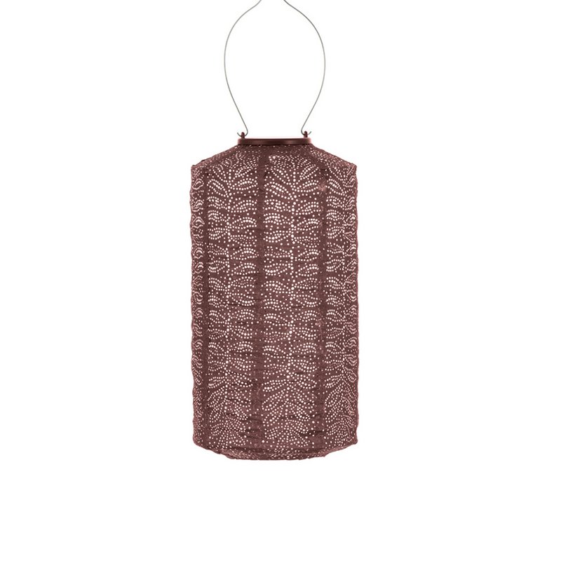 Lumz Solar Lampion Folia Cylinder - 18 cm - Plum