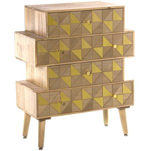 CAJONERA IRREGULAR MADERA, PAULOWNIA+DM 60X28X80CM ST46899