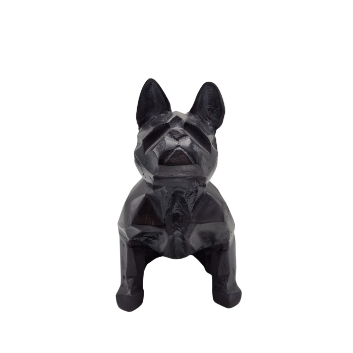 French bulldog statue black