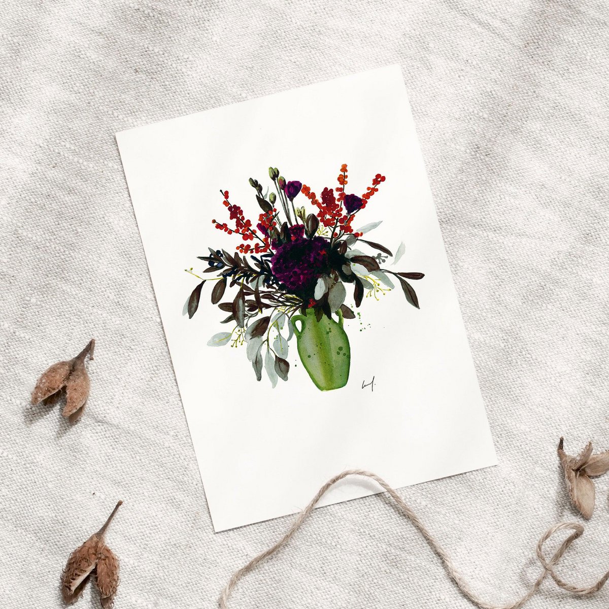 Ansichtkaart - Wintergroen