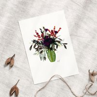 Postcard - Winter Greens