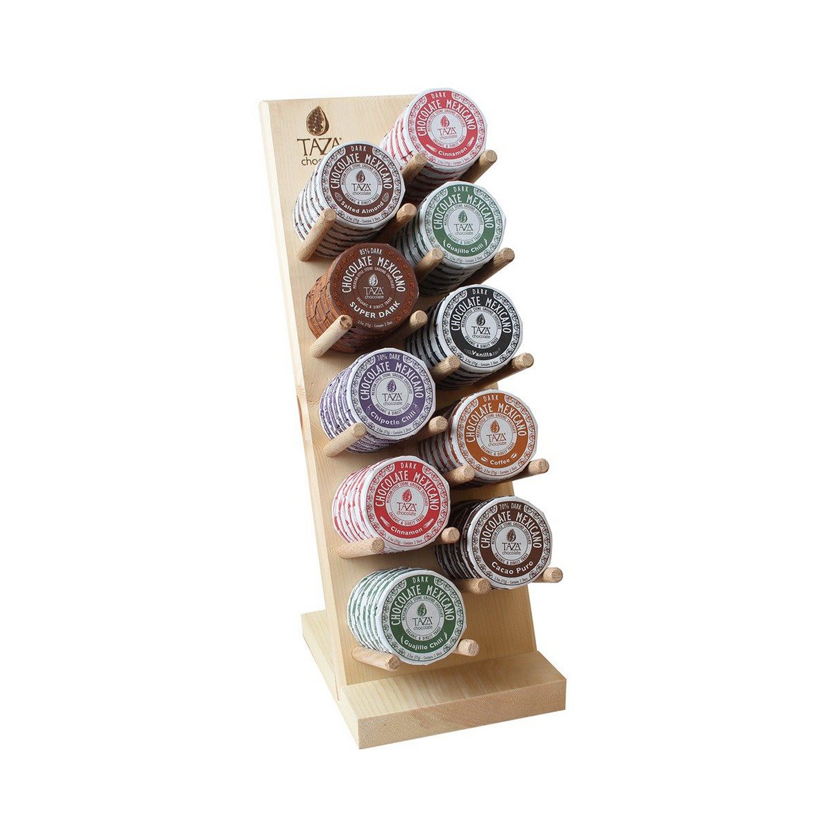 Taza Wooden Peg Display (for 60 Mexicano Discs)
