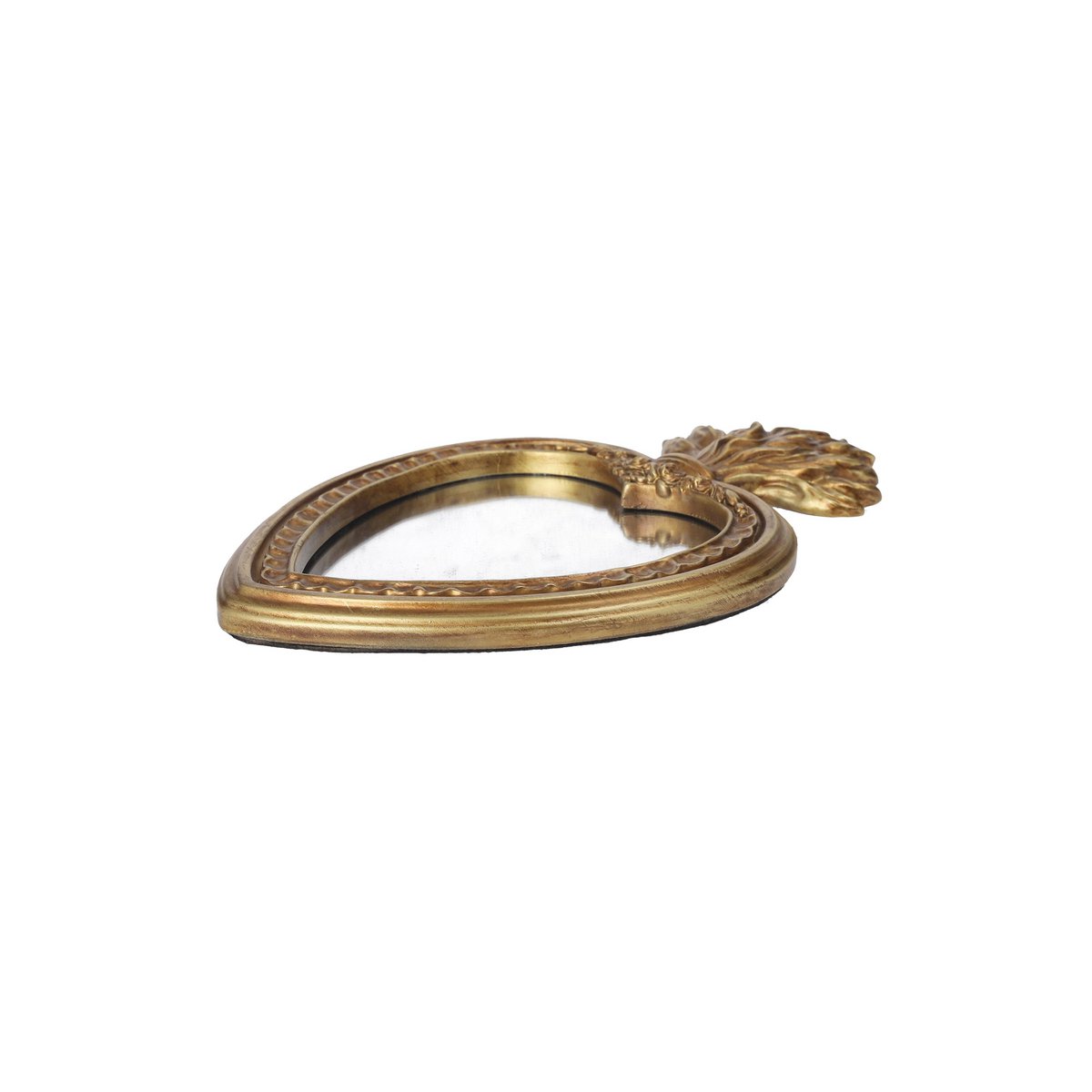 Dekorativer goldener Flammenspiegel H26x16,5 cm