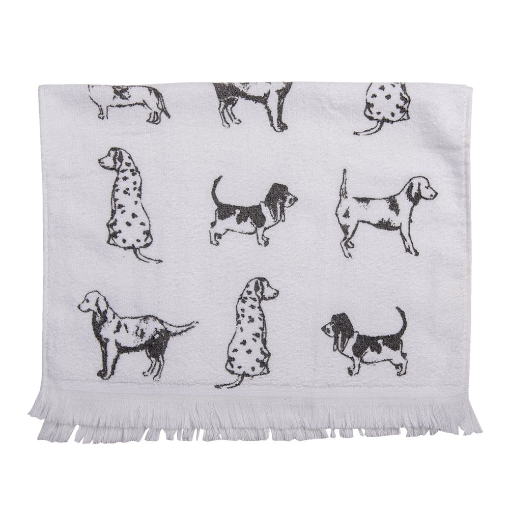 Gasttuch 40x66 cm weiß grauer Baumwollhundtoilettenhandtuch